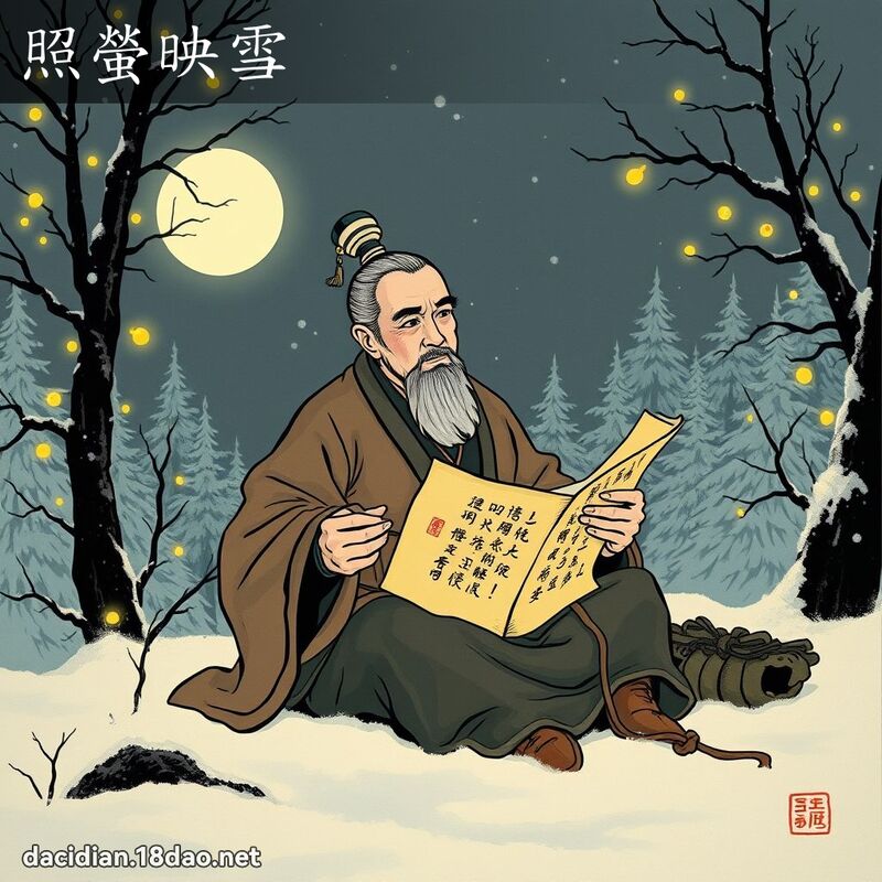 照螢映雪 - 國語大辭典配圖