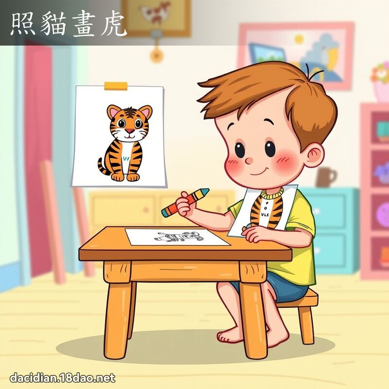 照猫画虎 - 国语大辞典配图