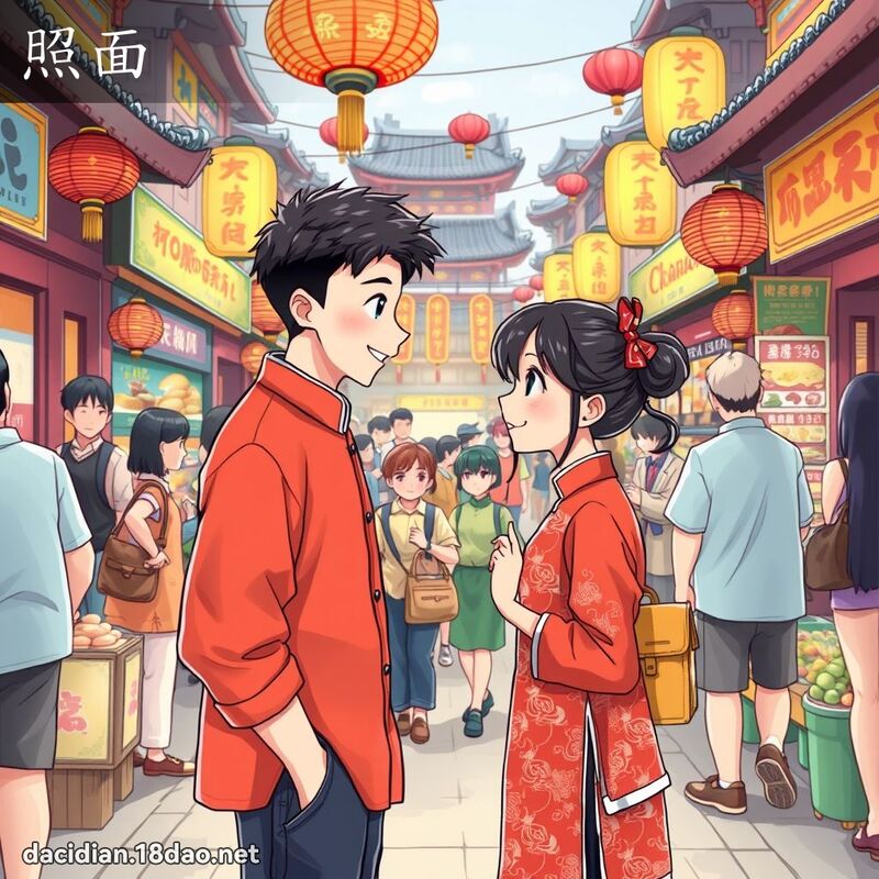 照面 - 国语大辞典配图