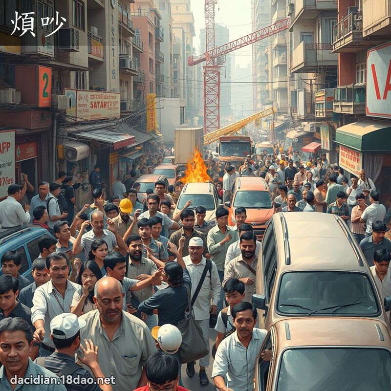 烦吵 - 国语大辞典配图