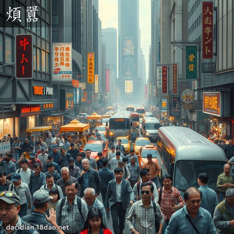 煩囂 - 國語大辭典配圖