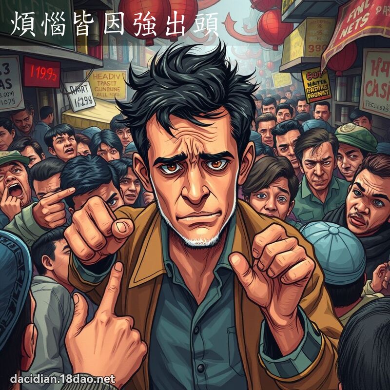 煩惱皆因強出頭 - 國語大辭典配圖