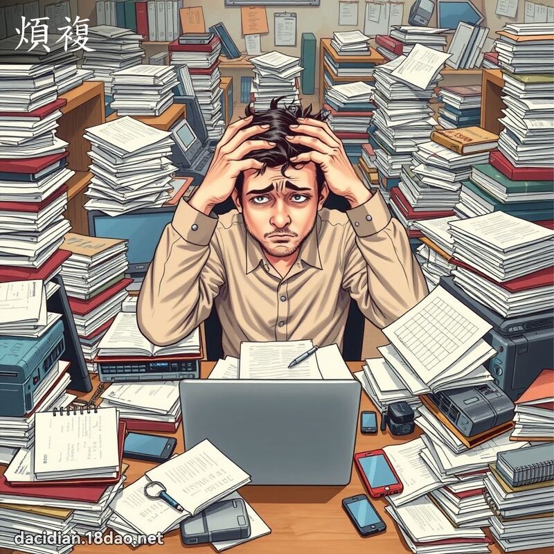 煩複 - 國語大辭典配圖
