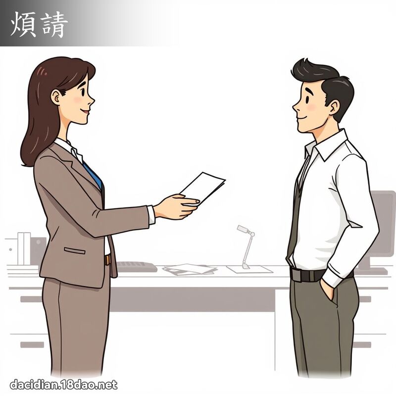 煩請 - 國語大辭典配圖