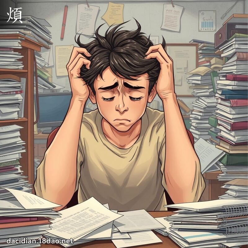 煩 - 國語大辭典配圖