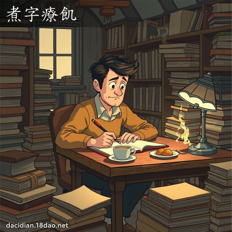 煮字疗飢 - 国语大辞典配图