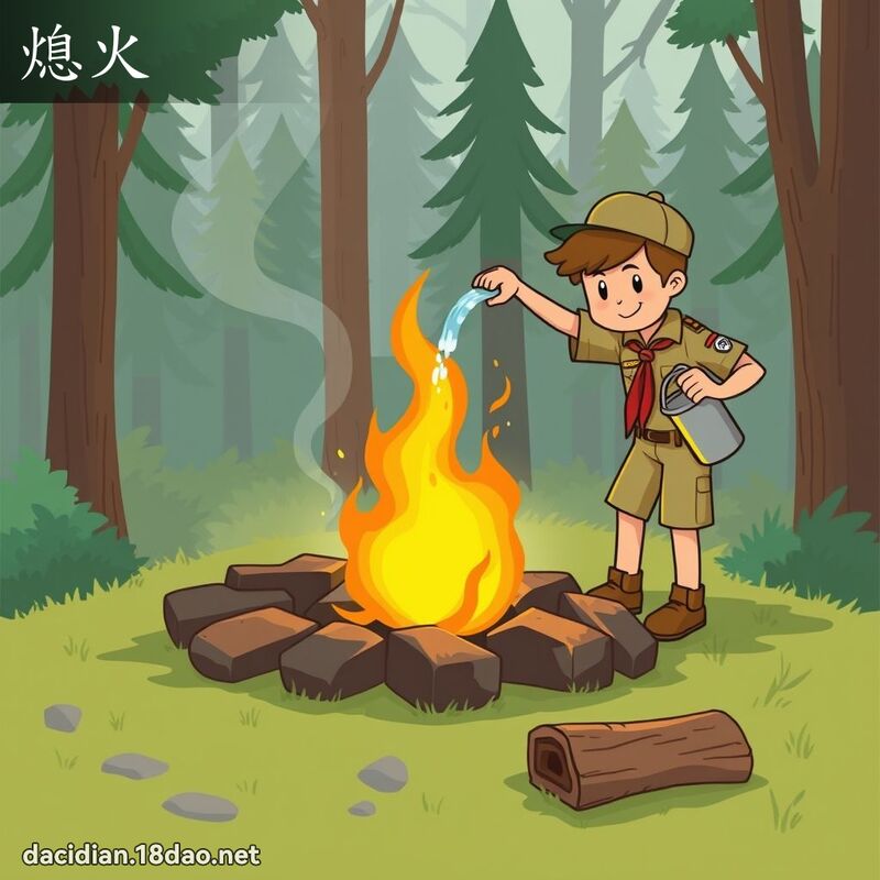 熄火 - 国语大辞典配图