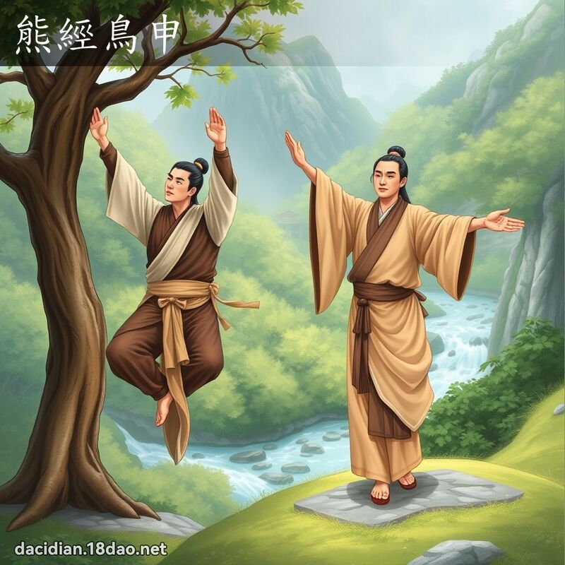 熊经鸟申 - 国语大辞典配图
