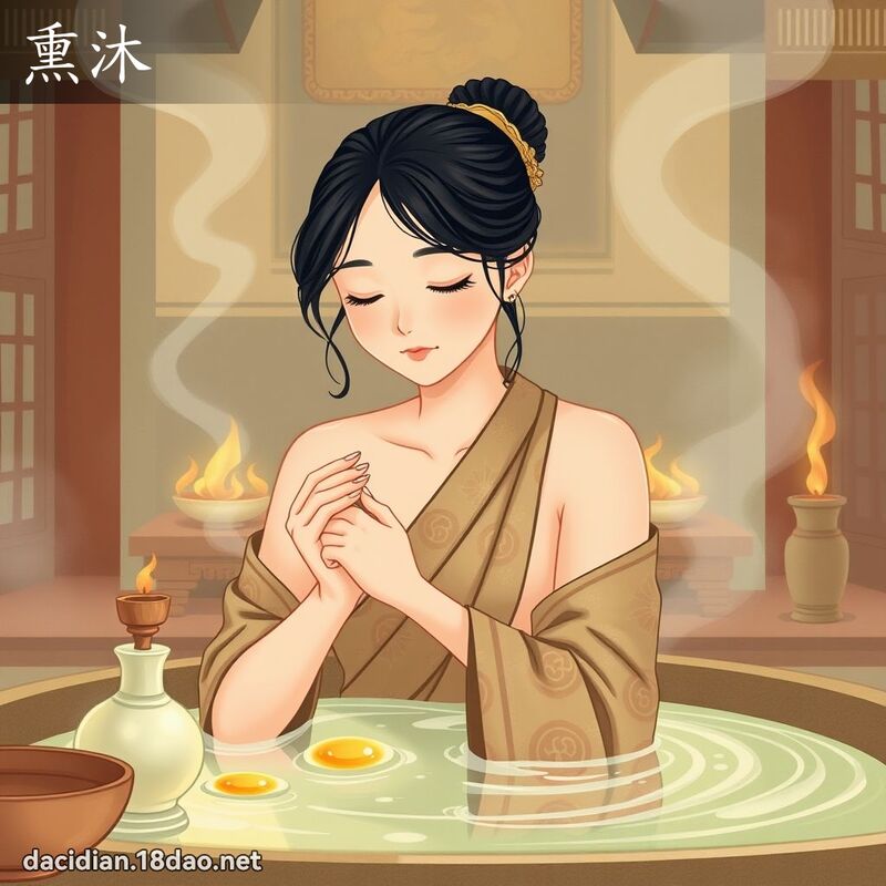 熏沐 - 国语大辞典配图