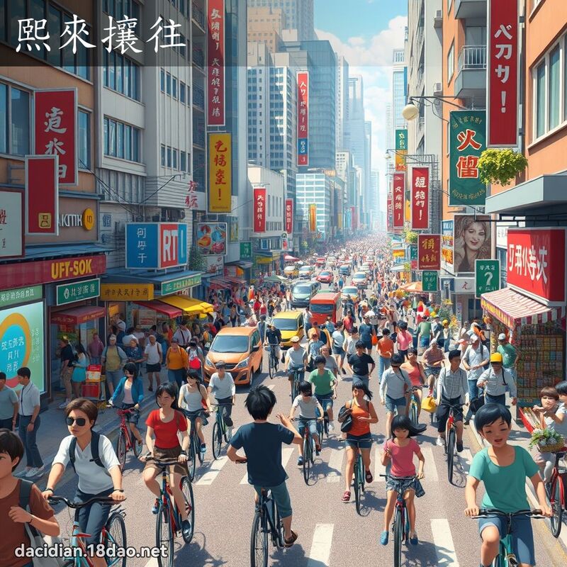 熙来攘往 - 国语大辞典配图