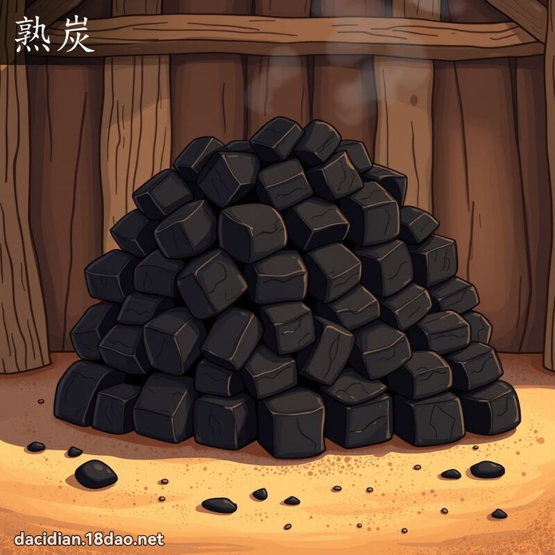 熟炭 - 國語大辭典配圖