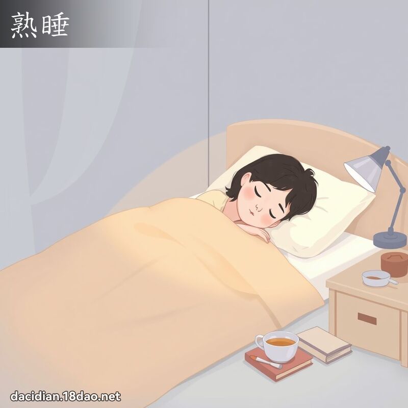 熟睡 - 國語大辭典配圖