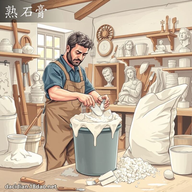 熟石膏 - 国语大辞典配图