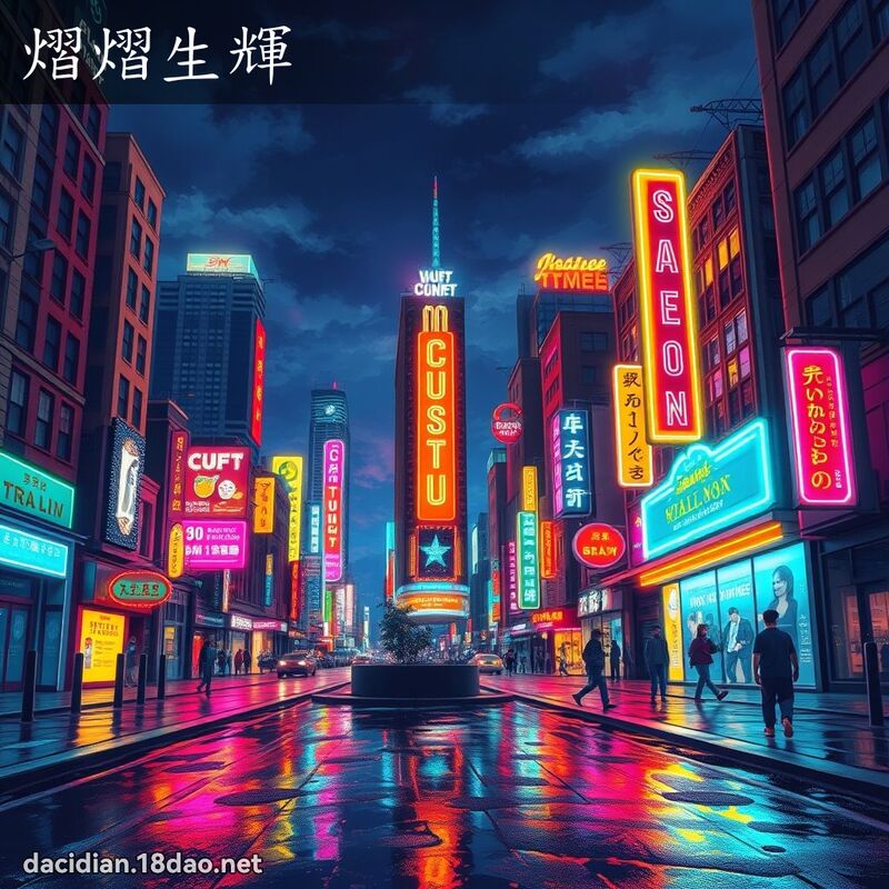 熠熠生輝 - 國語大辭典配圖