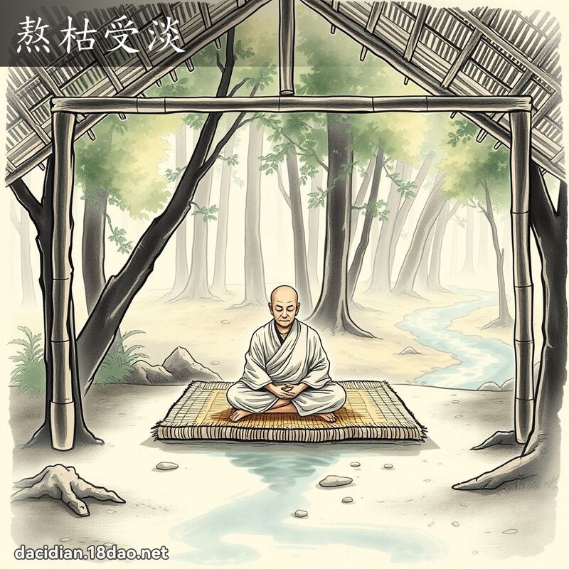 熬枯受淡 - 国语大辞典配图