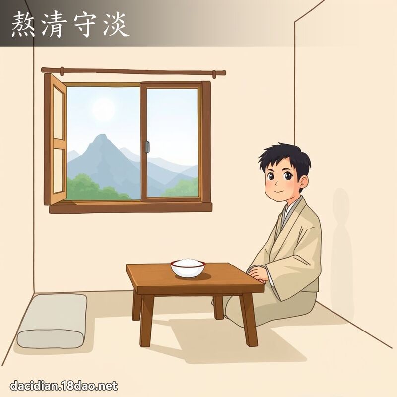 熬清守淡 - 国语大辞典配图