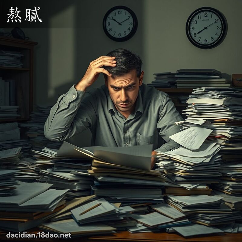 熬腻 - 国语大辞典配图
