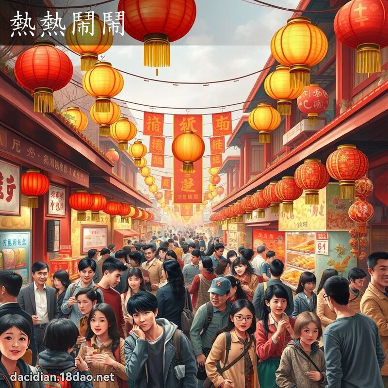 熱熱鬧鬧 - 國語大辭典配圖