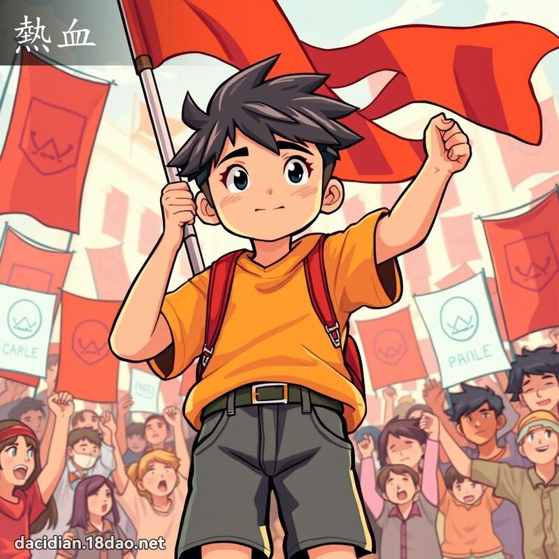 熱血 - 國語大辭典配圖