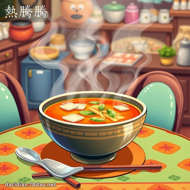 熱騰騰 - 國語大辭典配圖