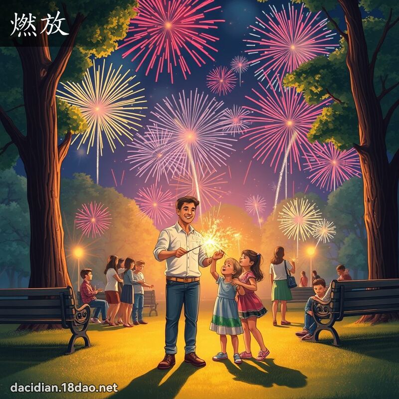 燃放 - 国语大辞典配图