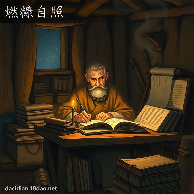 燃糠自照 - 国语大辞典配图