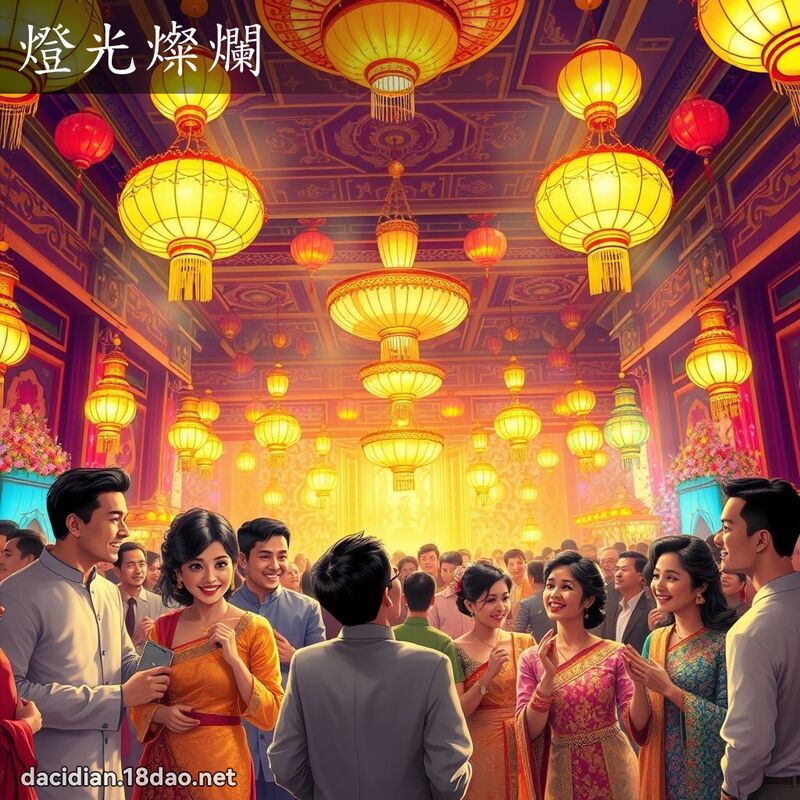 灯光灿烂 - 国语大辞典配图