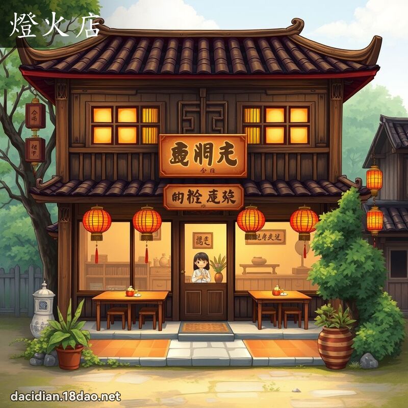 燈火店 - 國語大辭典配圖
