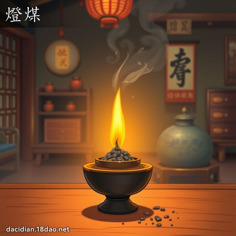灯煤 - 国语大辞典配图