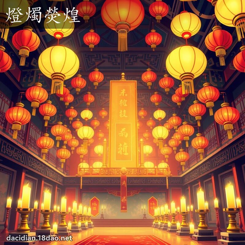 灯烛荧煌 - 国语大辞典配图