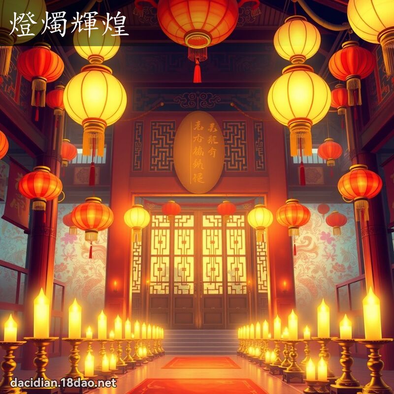 燈燭輝煌 - 國語大辭典配圖