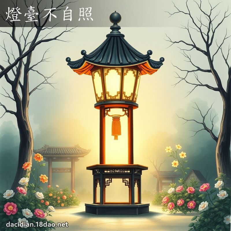 燈臺不自照 - 國語大辭典配圖