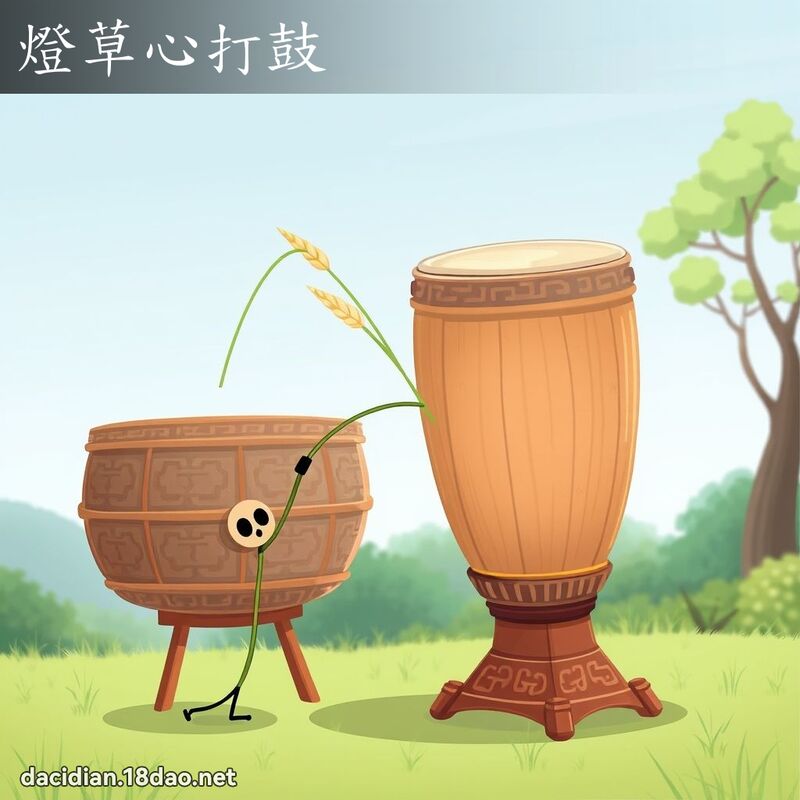 燈草心打鼓 - 國語大辭典配圖