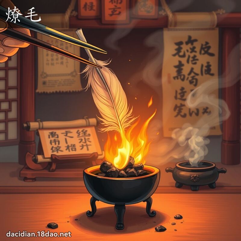 燎毛 - 國語大辭典配圖