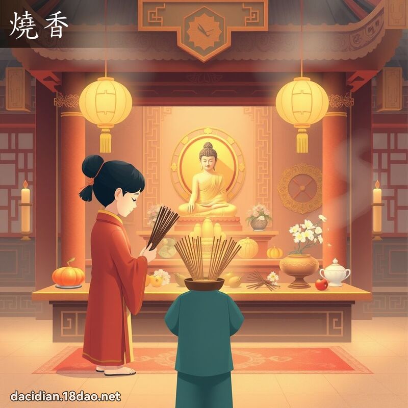 燒香 - 國語大辭典配圖