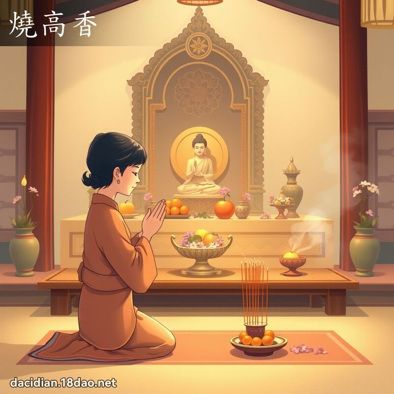 燒高香 - 國語大辭典配圖