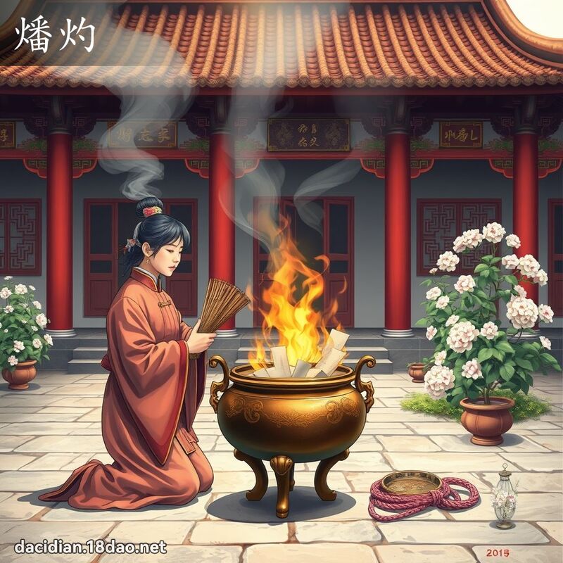 燔灼 - 國語大辭典配圖