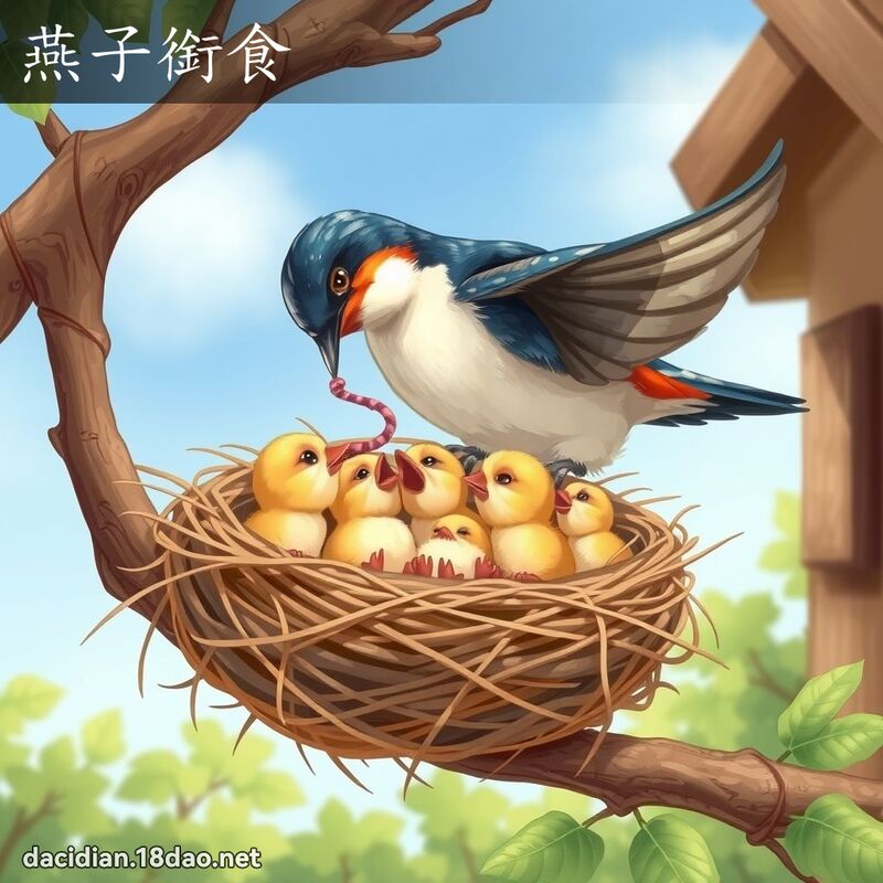 燕子銜食 - 國語大辭典配圖