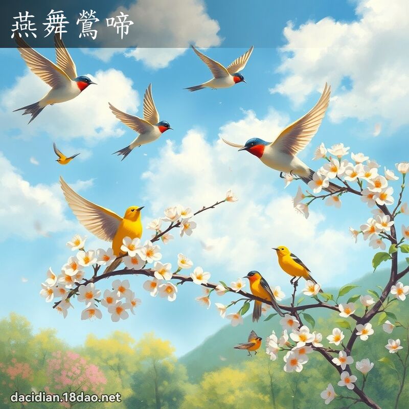 燕舞鶯啼 - 國語大辭典配圖