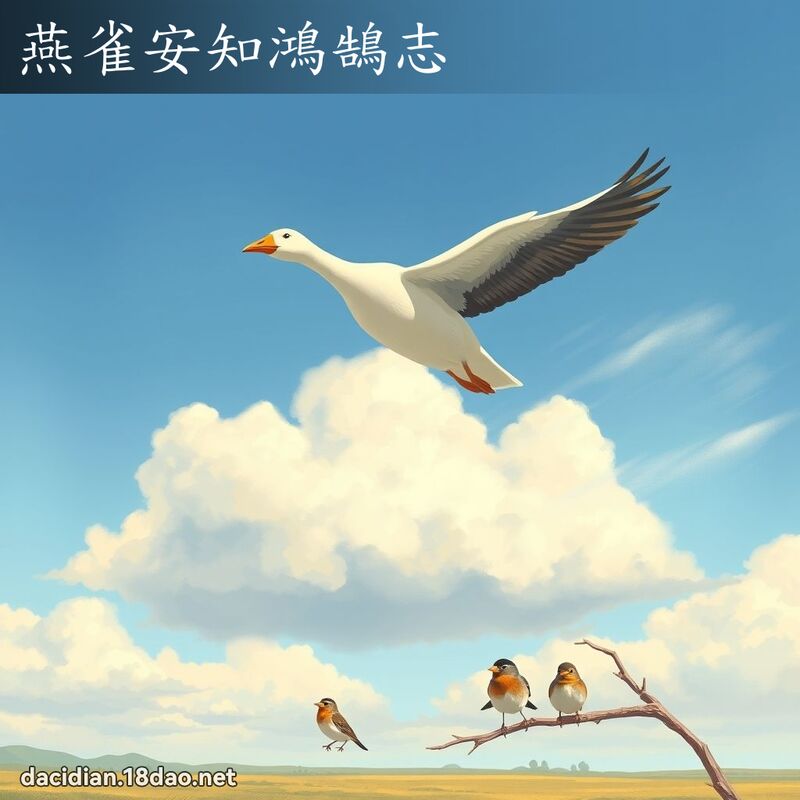 燕雀安知鸿鵠志 - 国语大辞典配图