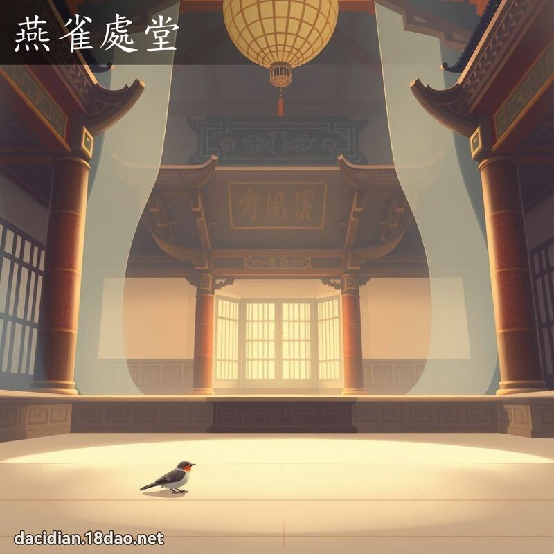 燕雀处堂 - 国语大辞典配图