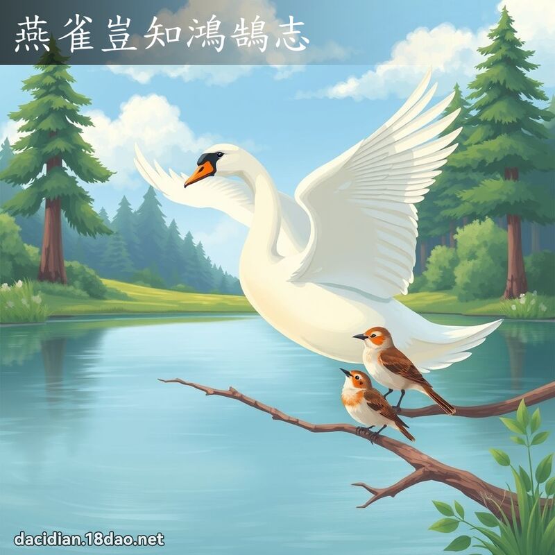 燕雀岂知鸿鵠志 - 国语大辞典配图