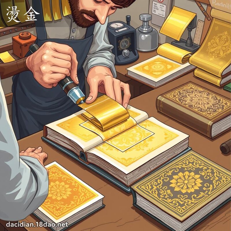 燙金 - 國語大辭典配圖