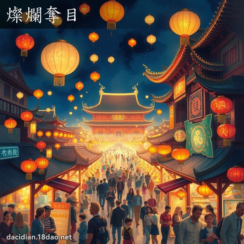 灿烂夺目 - 国语大辞典配图