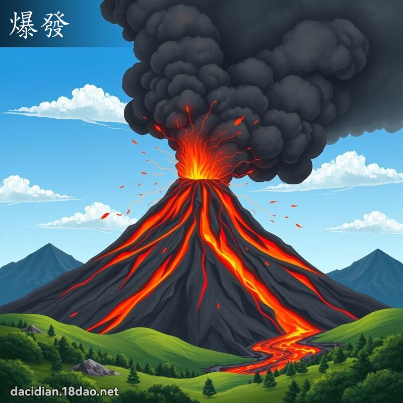 爆發 - 國語大辭典配圖
