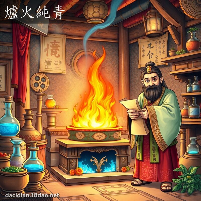 爐火純青 - 國語大辭典配圖