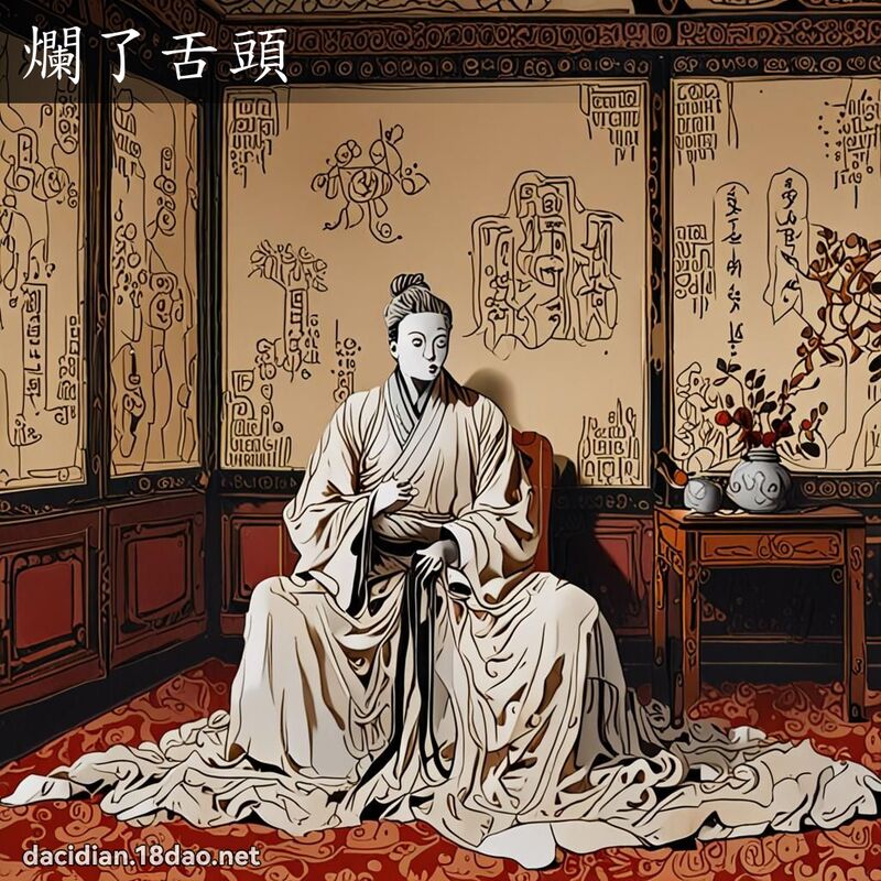 爛了舌頭 - 國語大辭典配圖