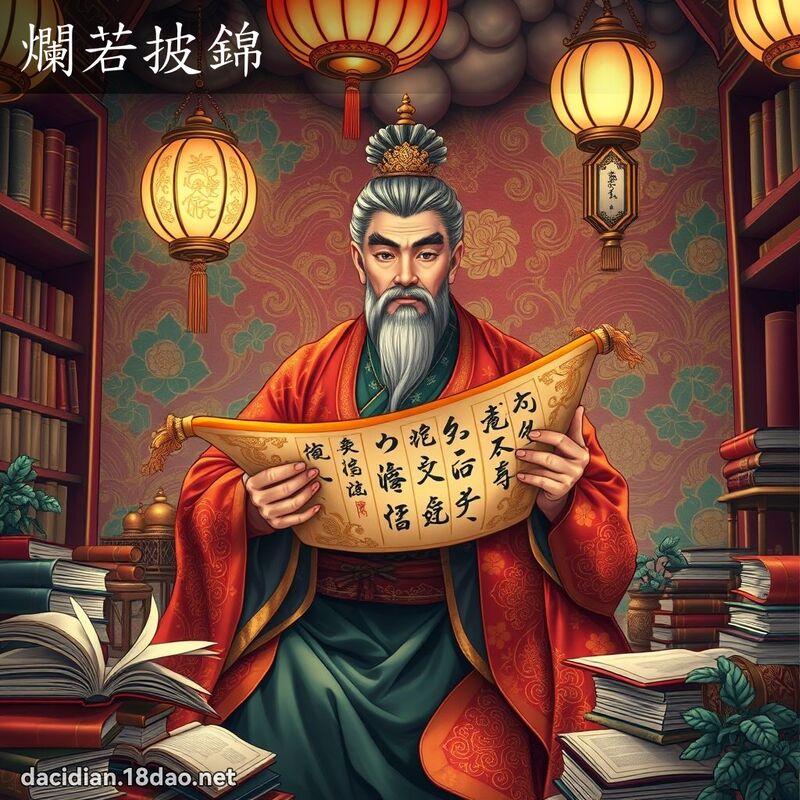 爛若披錦 - 國語大辭典配圖