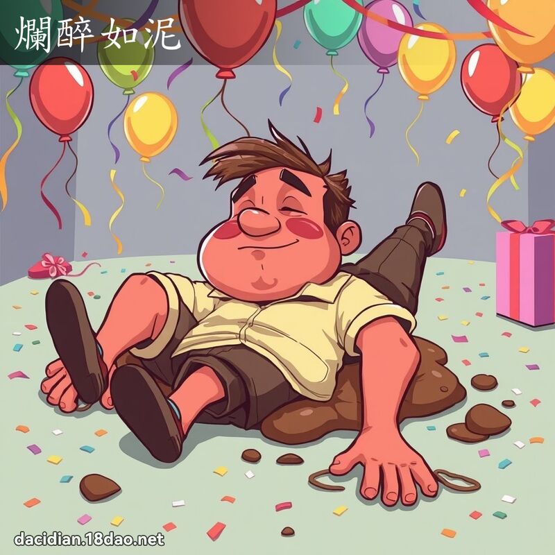 爛醉如泥 - 國語大辭典配圖