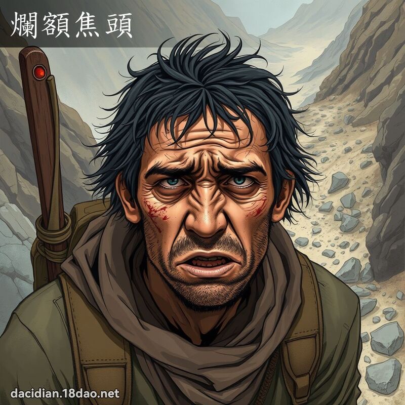烂额焦头 - 国语大辞典配图
